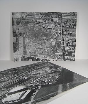 15 (quinze) photographies noir et blanc, construction du site olympique de Montréal. 1974