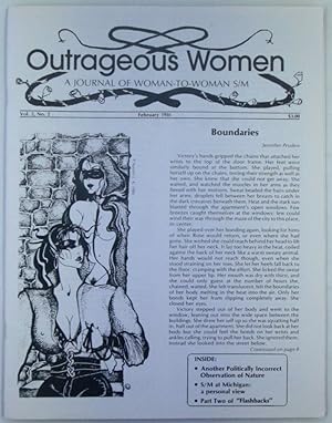 Outrageous Women. A Journal of Woman-to-Woman S/M. February 1986. Vol. 2, No. 2