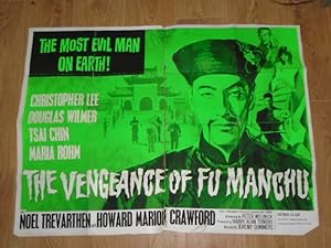Original Vintage Quad Movie Poster The Vengeance of Fu Manchu