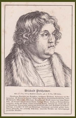 Willibald Pirckheimer Eichstätt umanista politico Incisione 1857 Wigand
