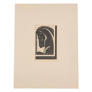 Horse's Head Bookplate [Signed Wood Engraving]