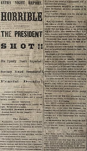 [President Lincoln] Lincoln Assassination Article Clipped from the Missouri Democrat April 15, 1865
