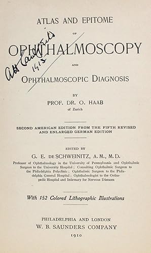 Atlas and Epitome of Ophthalmoscopy and Opthalamoscopic Diagnosis