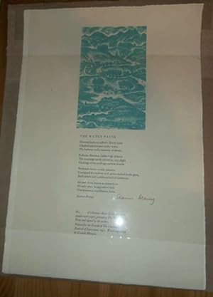 THE WATER PAUSE [ Broadside ]