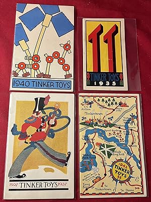 Small Archive of FOUR Original 1935 to 1942 Tinker Toy Product Catalogs