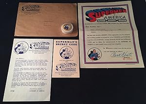 RARE Original 1939 SUPERMEN OF AMERICA Complete Fan Club Kit (Includes original pinback, Secret C...