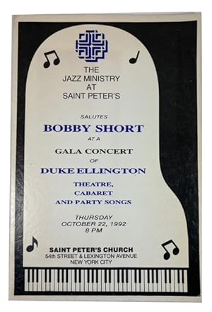 The Jazz Ministry at Saint Peter's Salutes Bobby Short at a Gala Concert of Duke Ellington Theatr...