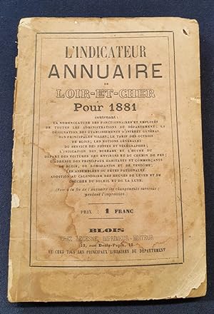 L'indicateur annuaire de Loir-et-Cher pour 1881