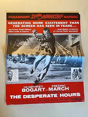 The Desperate Hours Pressbook 1955 Humphrey Bogart, Fredric March!
