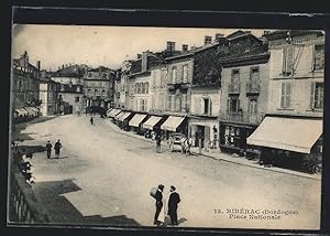 Carte postale Ribérac, Place Nationale