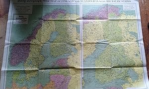 Daily Telegraph War Map of Finland and Scandinavia with the Baltic States Map No. 3