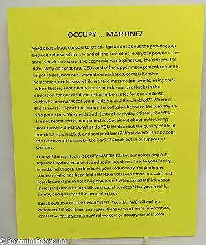 Occupy. Martinez [handbill]