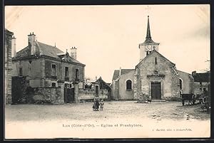 Carte postale Lux, Eglise et Presbytere