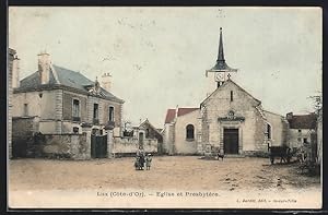 Carte postale Lux, Eglise et Presbytére