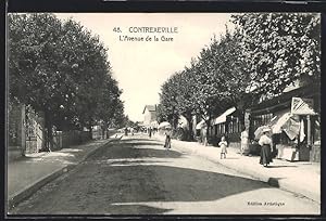 Carte postale Contrexeville, L`Avenue de la Gare