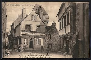 Carte postale Treguier, Grande-Rue, a droite, Maison natale de Renan