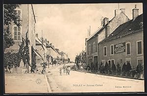 Carte postale Nolay, Avenue Carnot