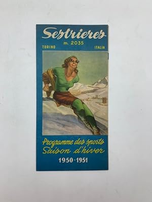 Sestrieres. Programme des sports. Saison d'hiver 1950-1951 (pieghevole illustrato da Boccasile)