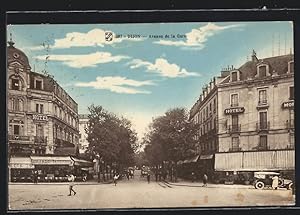 Carte postale Dijon, Avenue de la Gare