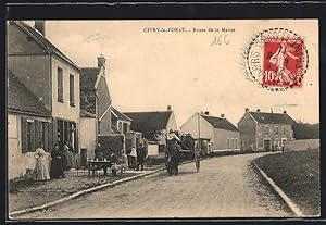 Carte postale Civry-la-Foret, Route de la Mairie