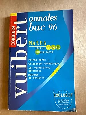 Annales Bac Corriges Maths Stt Sms 1996