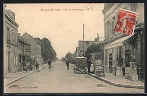 Carte postale Ecouche, Route Nationale