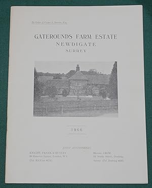 Gaterounds Farm Estate. Newdigate. Surrey. By Order of Victor S. Stevens. 1966.