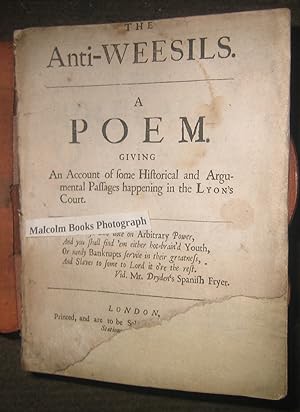 The Anti-Weesils: a poem giving an account of some historical and argumental passages happening i...