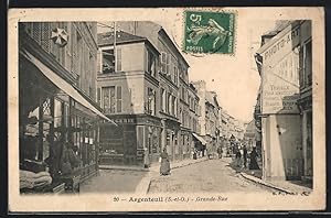 Carte postale Argenteuil, commerces in der Grande-Rue