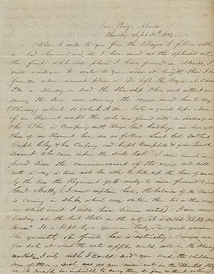 Lengthy Letter Describing the Food and Scenery of Vera Cruz, Written by Captain George Clutter of...