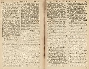To Maecenas [First Appearance, in The Scots Magazine, September 1773 - Entire Issue Offered]