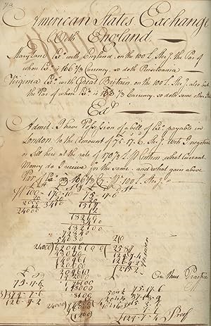 18th-century American Schoolboy's Computation Notebook, Kept by Joseph Brewer of Maryland, Using ...