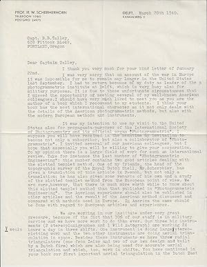 2 Letters - One From General Wade H. Haislip, the Other From Prof. W. Schermerhorn, both Addresse...