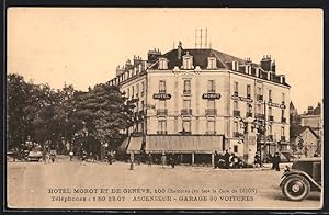 Carte postale Dijon, Hotel Morot et de Geneve