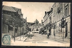 Carte postale Cosne, Rue du 14 Juillet