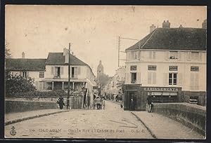 Carte postale Isle Adam, Grande Rue a l`Entree du Pont