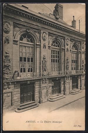Carte postale Amiens, Le Théâtre Municipal