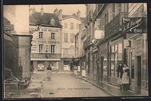 Carte postale Dijon, Rue Francois Rude