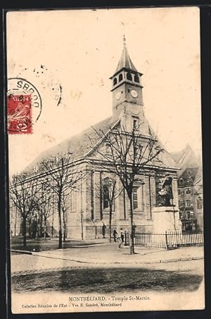 Carte postale Montbéliard, Temple St-Martin