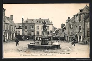 Carte postale Mayenne, Place St-Louis-de-Hercé