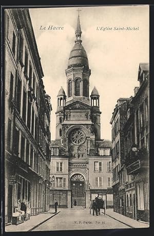 Carte postale Le Havre, L`Eglise Saint-Michel