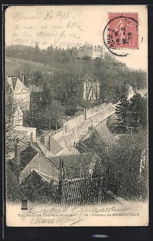 Carte postale Moncontour, Excursion de Tours à Vouvray, Château de Moncontour