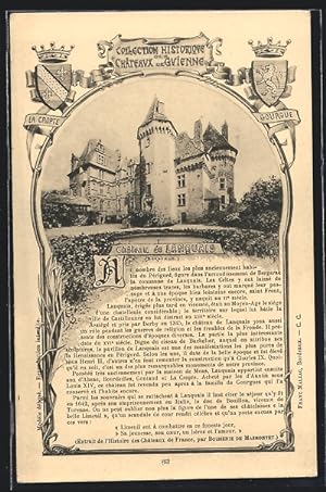 Carte postale Lanquais, Château de Lanquais