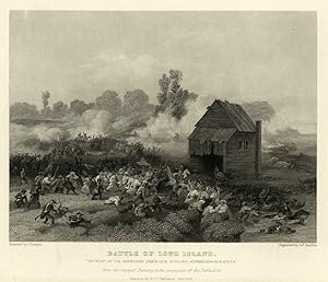 The Battle of Long Island,1868 Historical Battle Print
