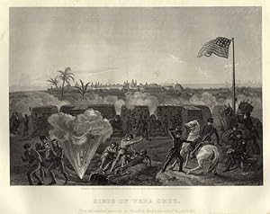 The Siege of Veracruz,1868 Historical Battle Print