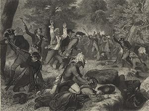 The Massacre of Wyoming,1868 Historical Americana Battle Print