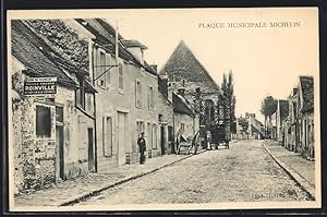 Carte postale Beynes, vue de la rue avec Geschäft Roinville
