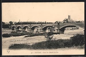 Carte postale Nevers, Pont du Chemin de Fer