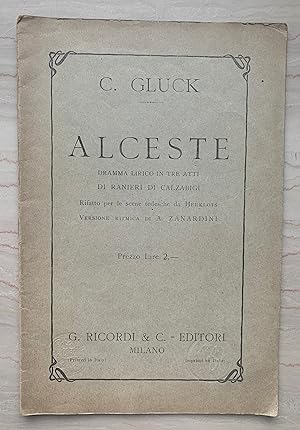 Alceste. Dramma lirico in tre atti. Bologna - Teatro Comunale Autunno 1888
