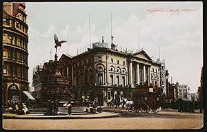 Piccadilly Circus Antique Vintage Postcard